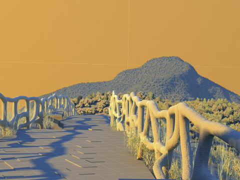 Mountain road Model 3D