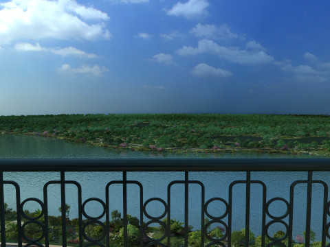 Balcony overlooking 3D Model