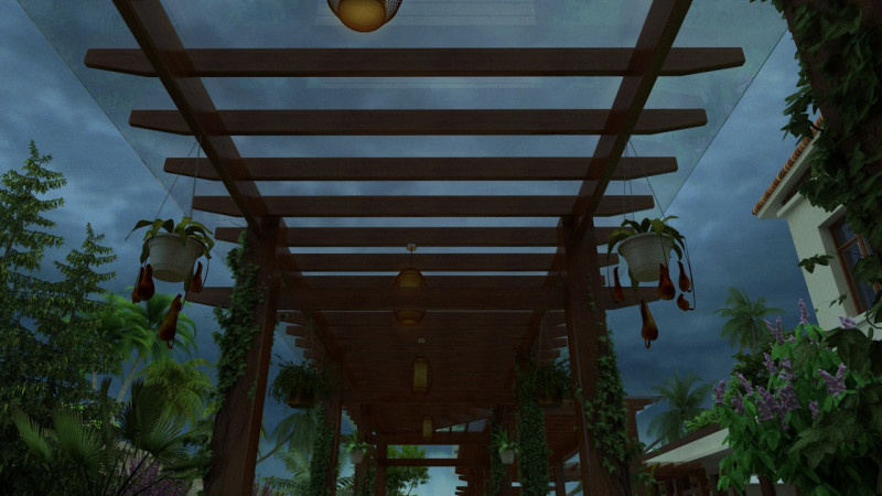 Pergola 3D 模型 .c4d .max .obj .3ds .fbx .stl .blend 