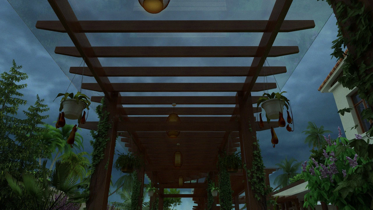 Pergola 3D Model .c4d .max .obj .3ds .fbx .stl .blend 