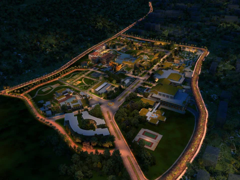 Scena notturna cittadina Modello 3D