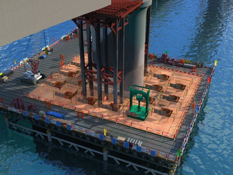 Build a bridge 3D Model