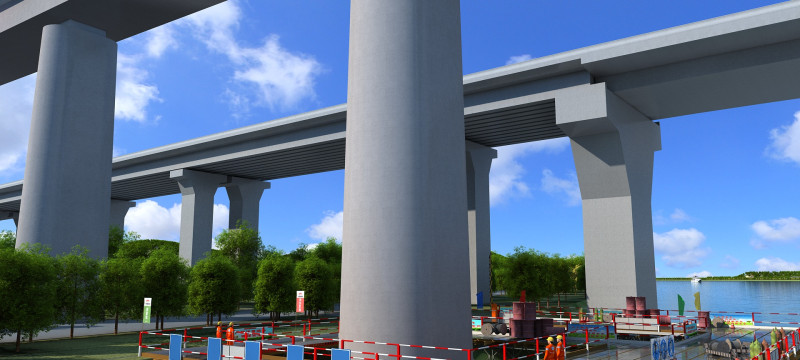 Build a bridge Model 3D .c4d .max .obj .3ds .fbx .stl .blend 
