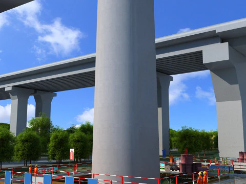 Build a bridge 3D Model