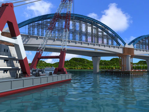 Build a bridge 3D Model