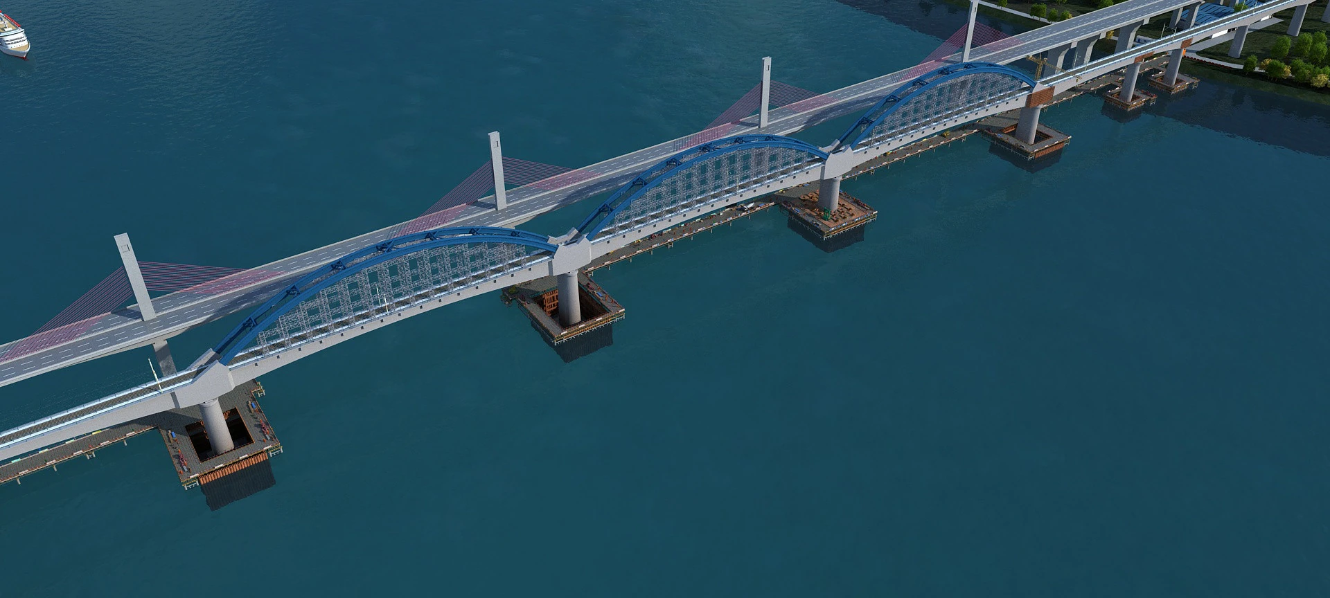 Build a bridge 3D Model .c4d .max .obj .3ds .fbx .stl .blend 