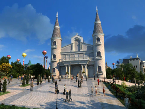 Kleine stad 3D Model