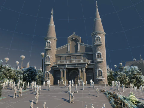 Cidade pequena Modelo 3D