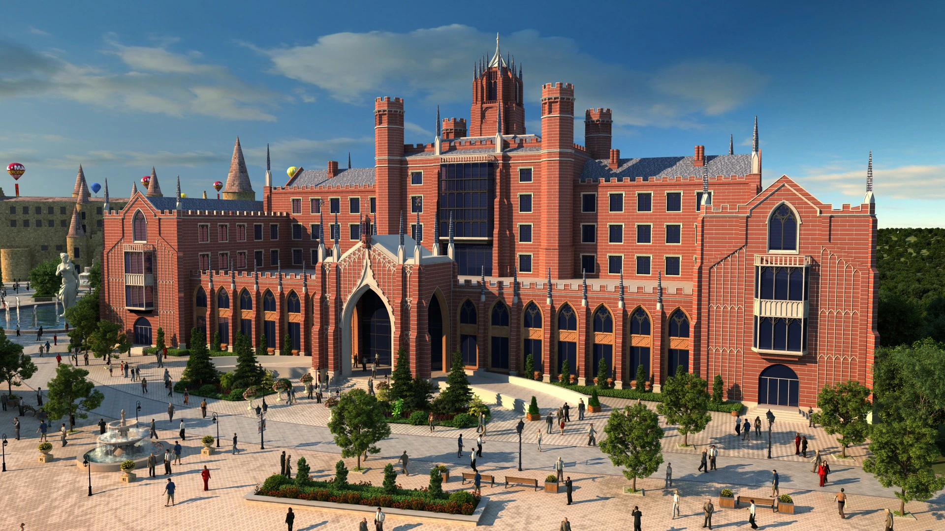 Small town 3D Model .c4d .max .obj .3ds .fbx .stl .blend 