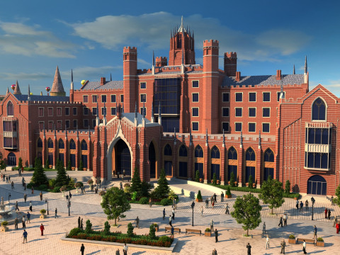 Small town 3D Model