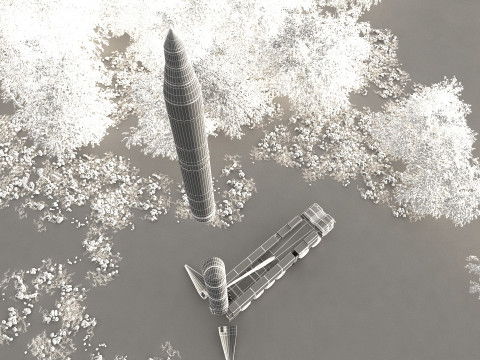 Missile launch 3D Model