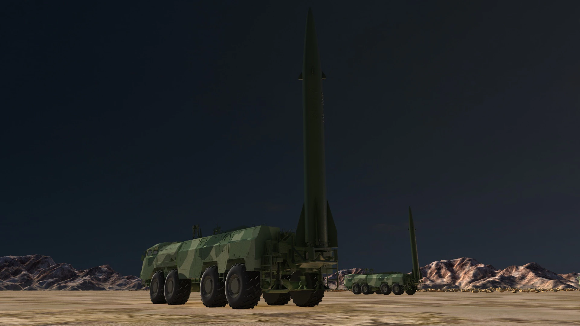 Missile launch 3D Model .c4d .max .obj .3ds .fbx .stl .blend 