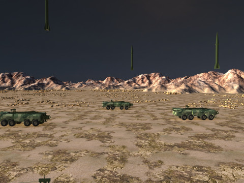 Missile launch Modello 3D