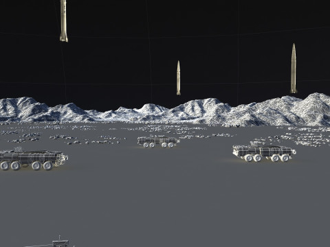 Missile launch Modello 3D