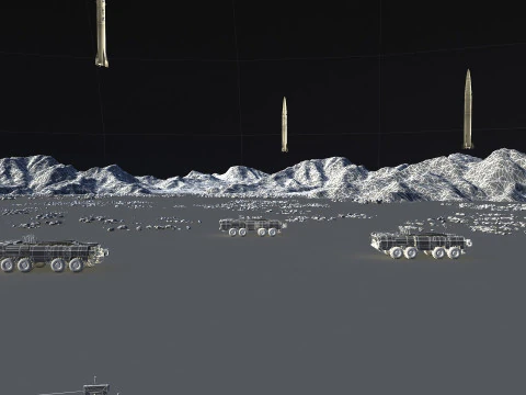Missile launch 3D Model