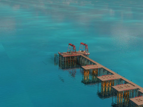 construir un puente Modelo 3D