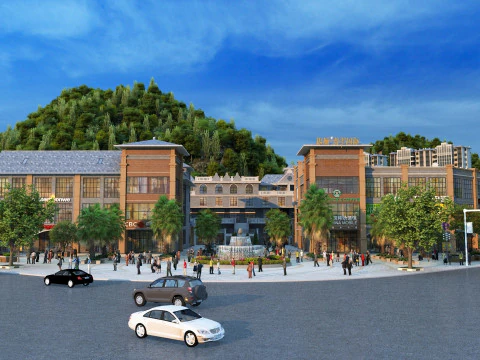 Arsitektur perkotaan Model 3D