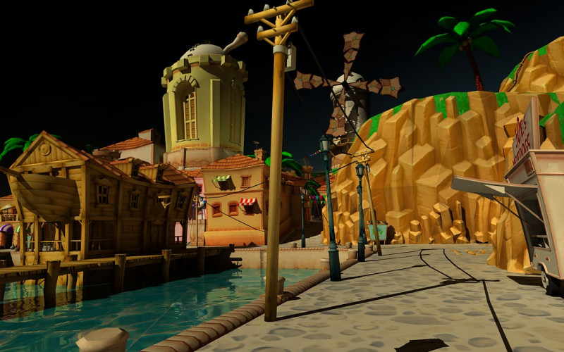 Cartoon town 3D Модель .c4d .max .obj .3ds .fbx .stl .blend 