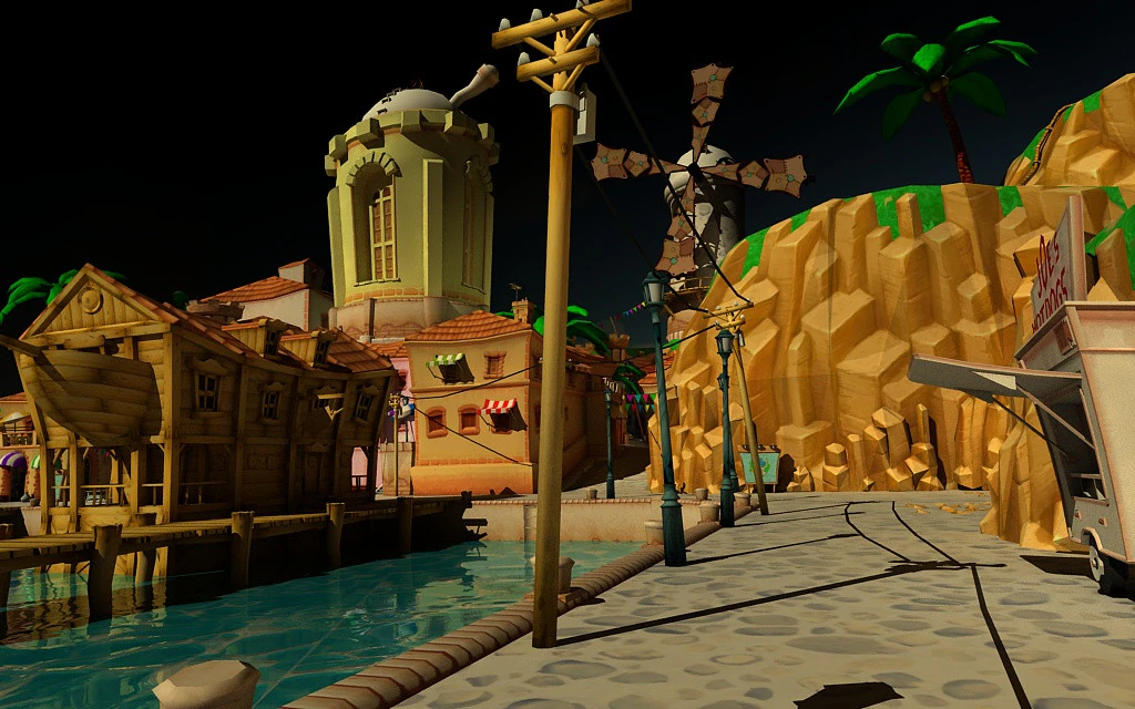 Cartoon town 3D Model .c4d .max .obj .3ds .fbx .stl .blend 