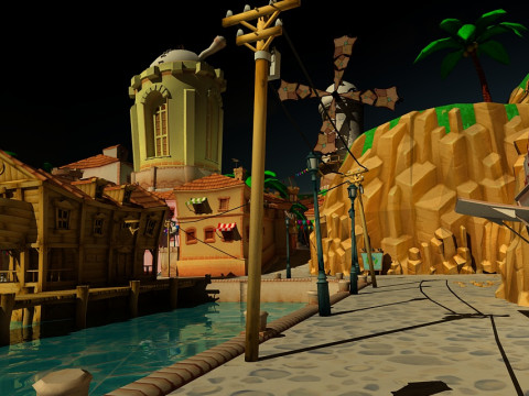 Cartoon town 3D Модель