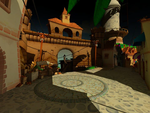 Cartoon town 3D Model
