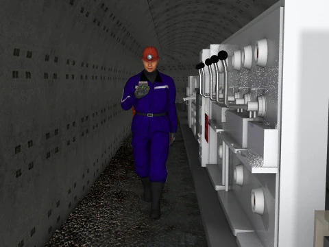 Mina de carb&oacute;n Modelo 3D