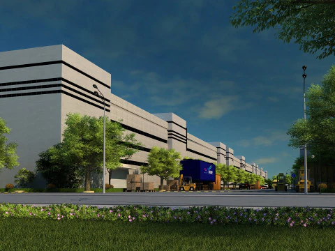 Material flow 3D Model