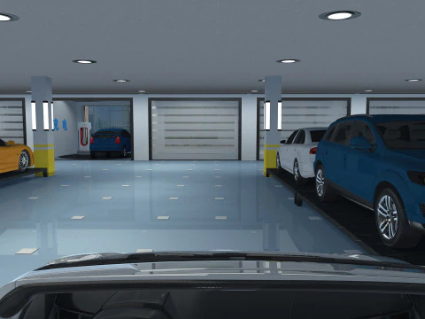 Parking lot 3D Model