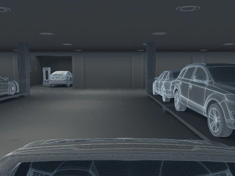 Parking lot 3D Model