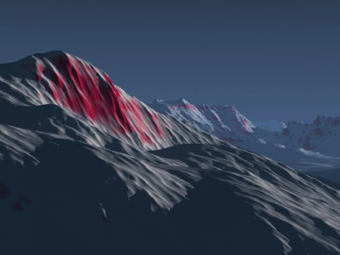 Snowy mountain 3D Model