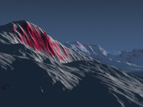 Snowy mountain Modello 3D