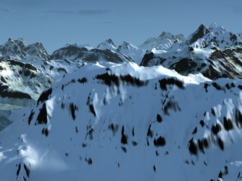 Snowy mountain Modello 3D