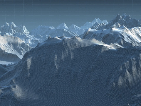 Snowy mountain Modello 3D