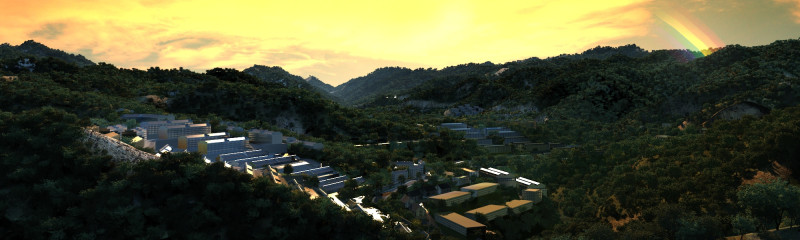 Mountain village 3D Model .c4d .max .obj .3ds .fbx .stl .blend 