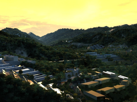 Mountain village 3D मॉडल