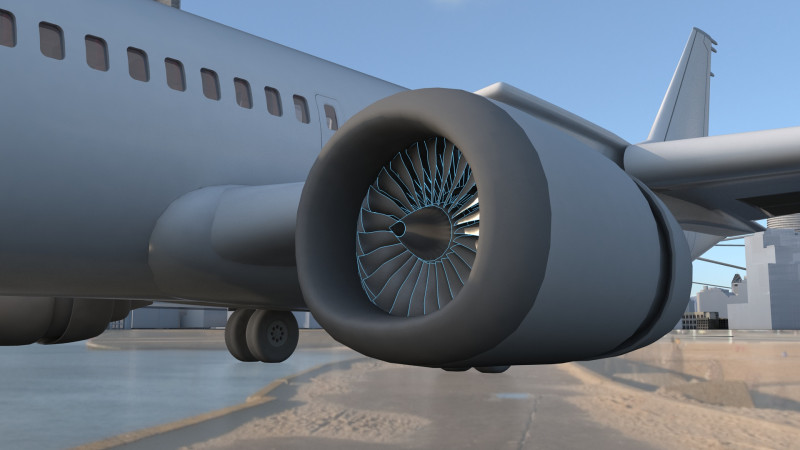 Airplane engine Modello 3D .c4d .max .obj .3ds .fbx .stl .blend 