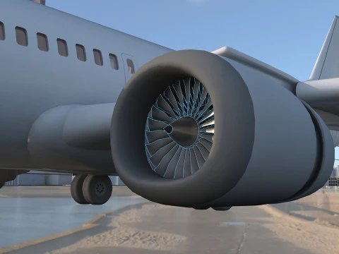 Motor de avi&atilde;o Modelo 3D