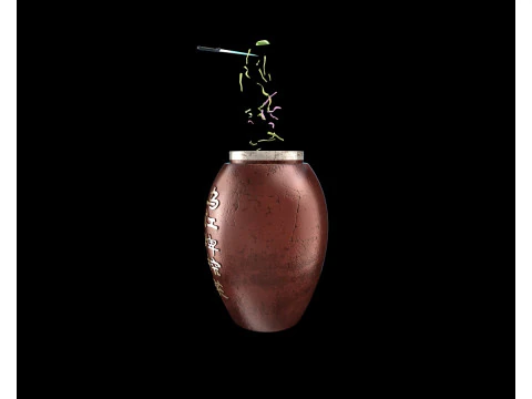 Knife cut mustard 3D Model