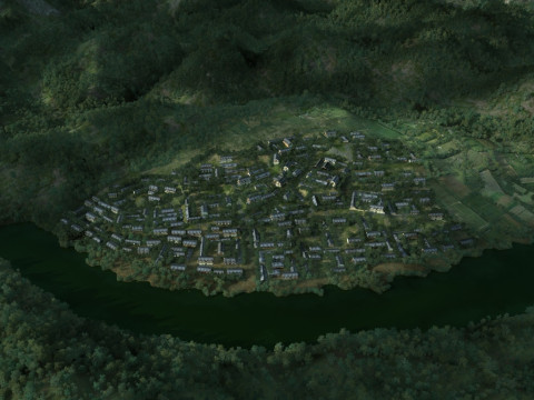 Mountain village 3D Model