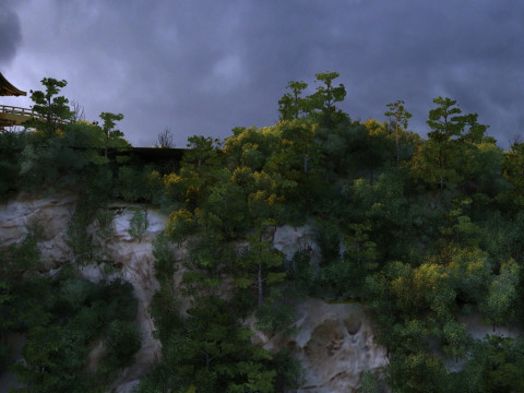 Peak Temple Model 3D
