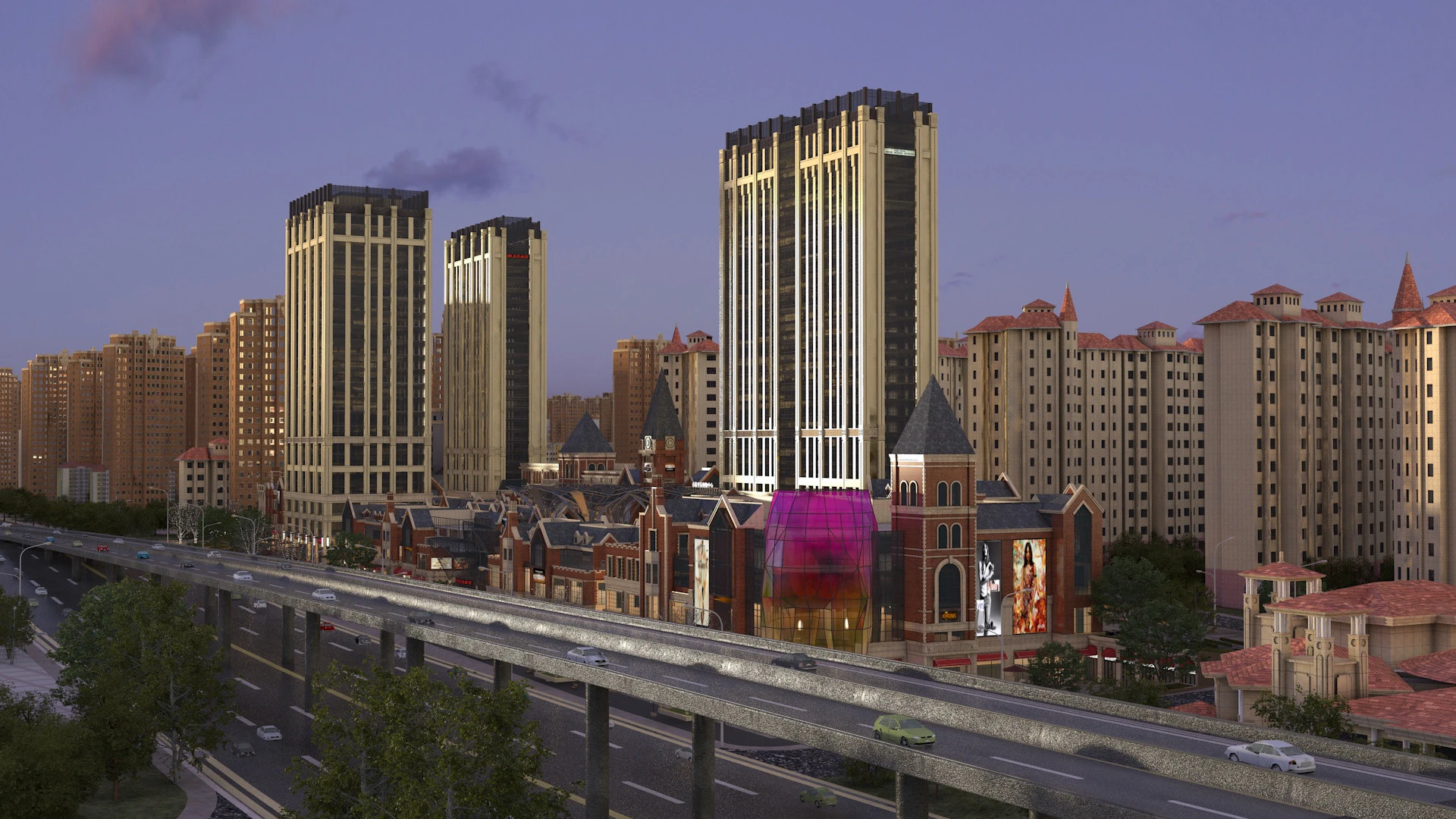 City building 3D Model .c4d .max .obj .3ds .fbx .stl .blend 