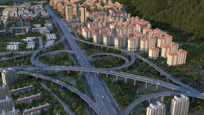 Overpass Model 3D .c4d .max .obj .3ds .fbx .stl .blend 
