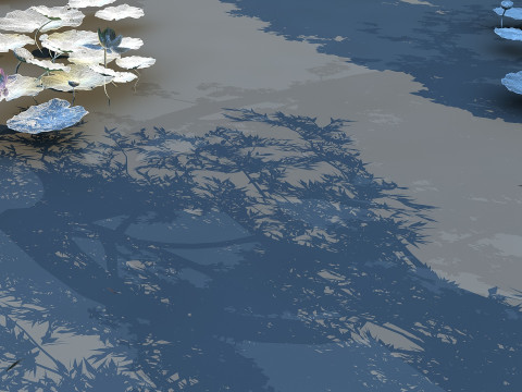 Lotus Pond 3D Model
