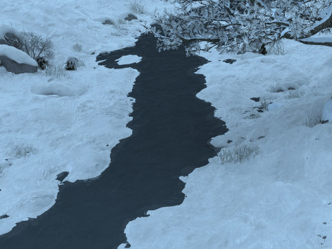 Snow scene Model 3D