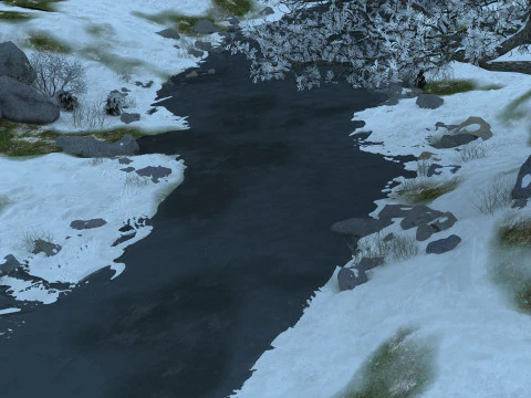 Snow scene 3D Model