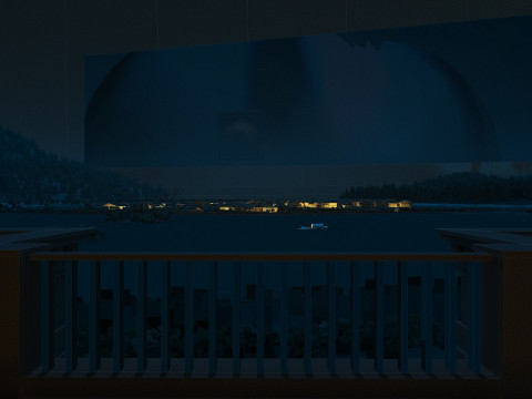 Balcony night view 3D Модель