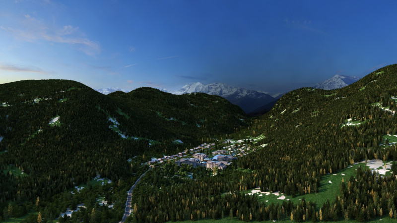Mountain village 3D Model .c4d .max .obj .3ds .fbx .stl .blend 