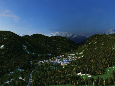 Mountain village 3D 모델