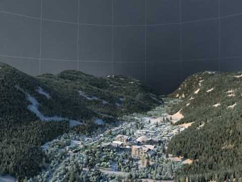 Mountain village 3D Model