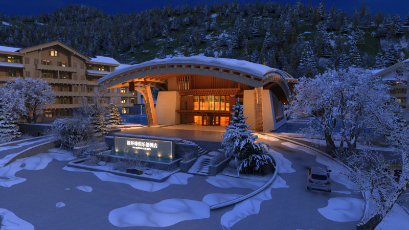 Hotel 3D Модель .c4d .max .obj .3ds .fbx .stl .blend